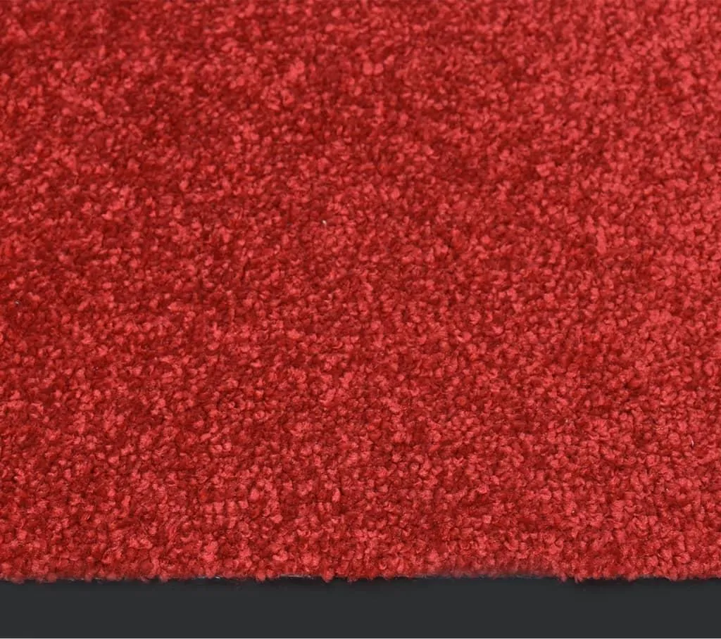 Tapis de propreté rouge 60x80 cm - Paillasson absorbant pour entrée PVC