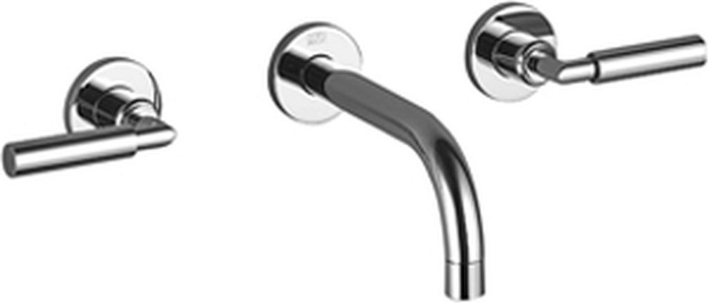 Dornb 3-Loch-WT-Wandbatterie TARA. Heb. o Ablgrt Ausladung 190mm platin