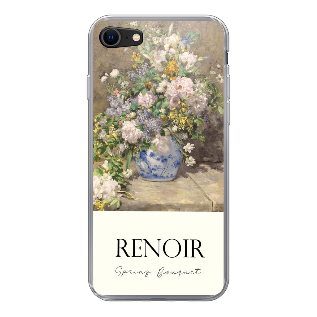 MuchoWow Handyhülle Schutzhülle Hülle für iPhone 8 Kunst - Blumen - Alte Meister Silikon Softcase Handy Hülle - Schutzhaube