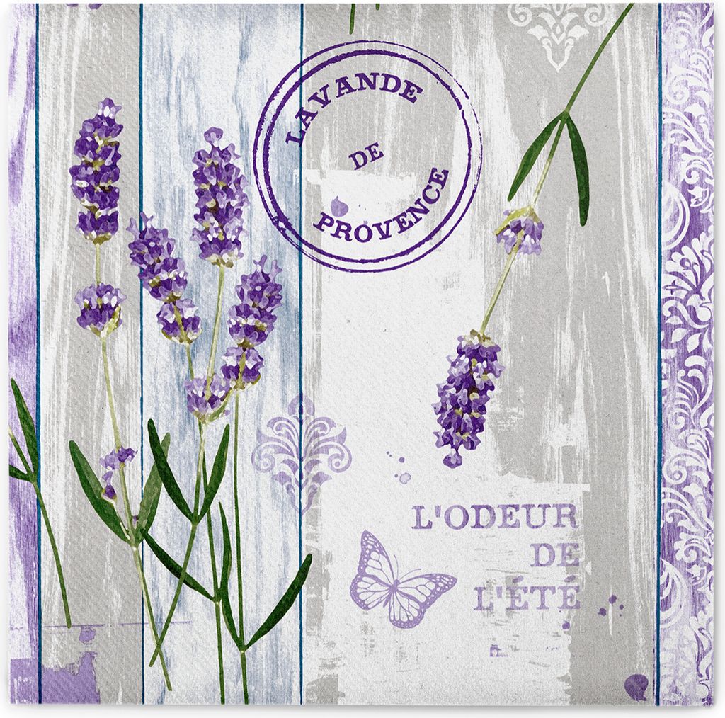 Sovie HOME Serviette Lavinia aus Linclass Airlaid 40 x 40 cm, 12 Stück - Lavendel Floral Blumen
