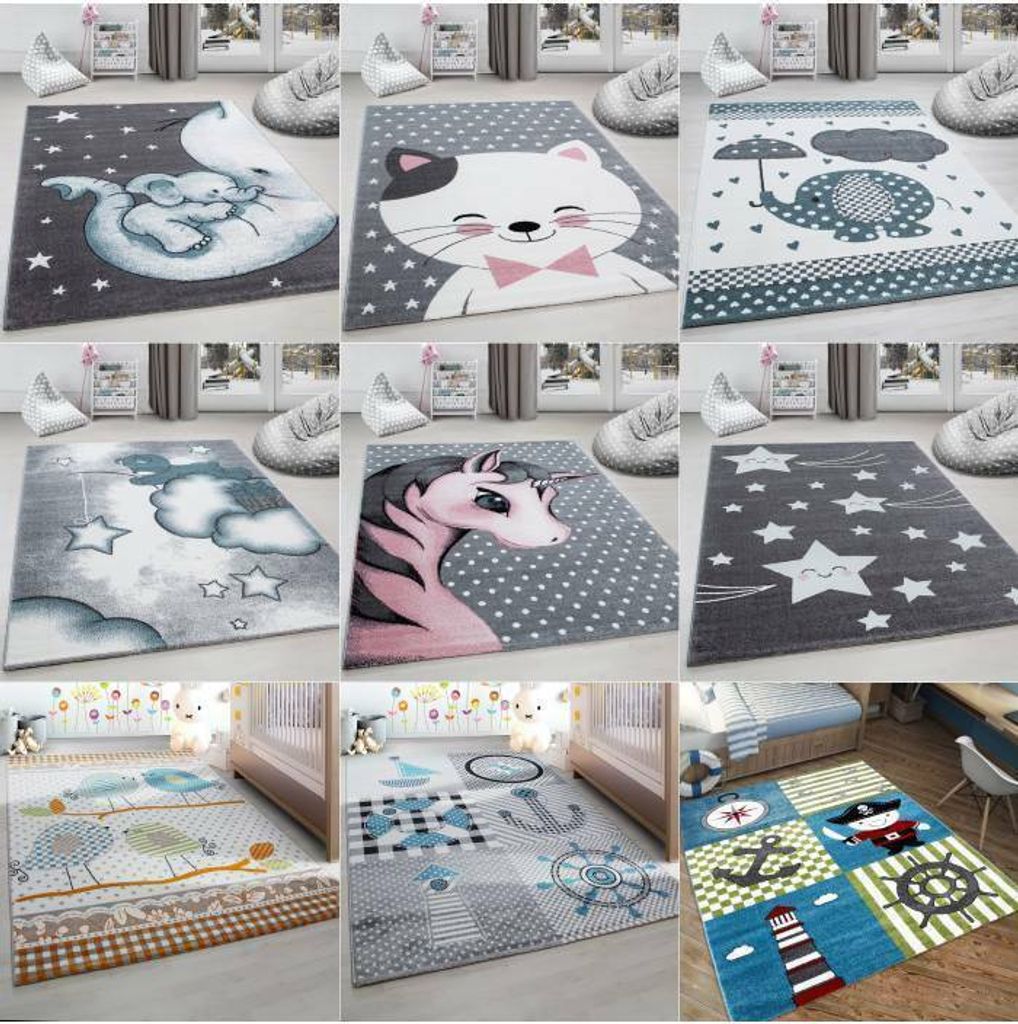 Teppich mit süßem Design - ein schönes Motiv für kleine Entdecker, Größe: 80 x 150 cm, Farbe: Violett-1