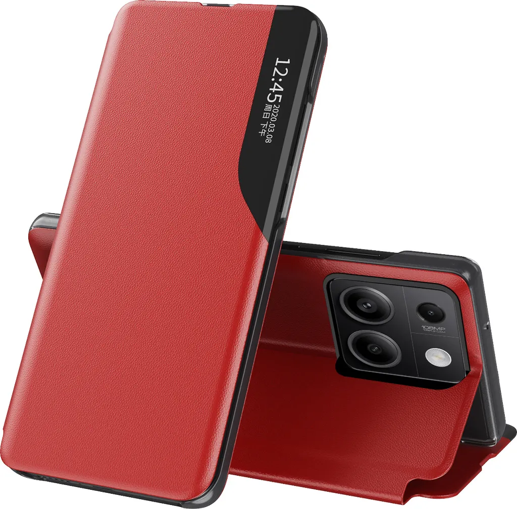 PHINIENLAND Cover per Xiaomi Redmi Note 13 Pro 4G / Poco M6 Pro 4G Case PU Pelle Custodia [Kickstand] [Chiusura magnetica] [Slot per Schede], Portafoglio Flip Custodia per Redmi Note 13 Pro