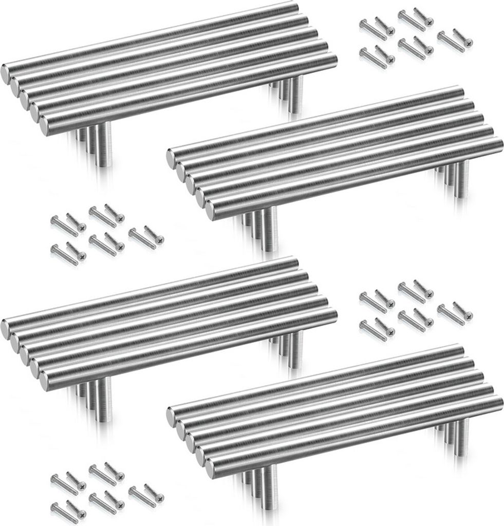 Jiubiaz Möbelgriffe Schrankgriffe Küche Schrankgriff Bad Küchengriff Büro Türgriff 188*128*10MM 100 Stück
