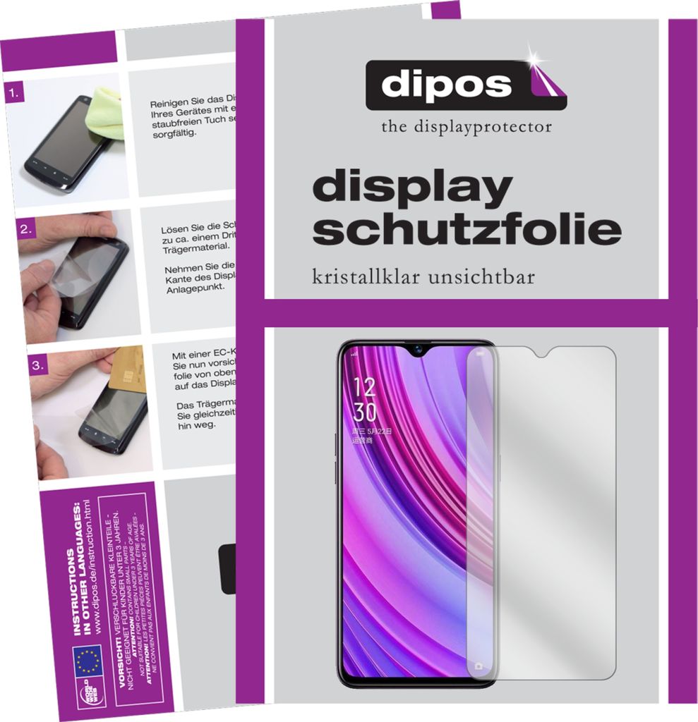 6x Schutzfolie für Oppo Realme X Lite klar Displayschutzfolie Folie Display Schutz dipos