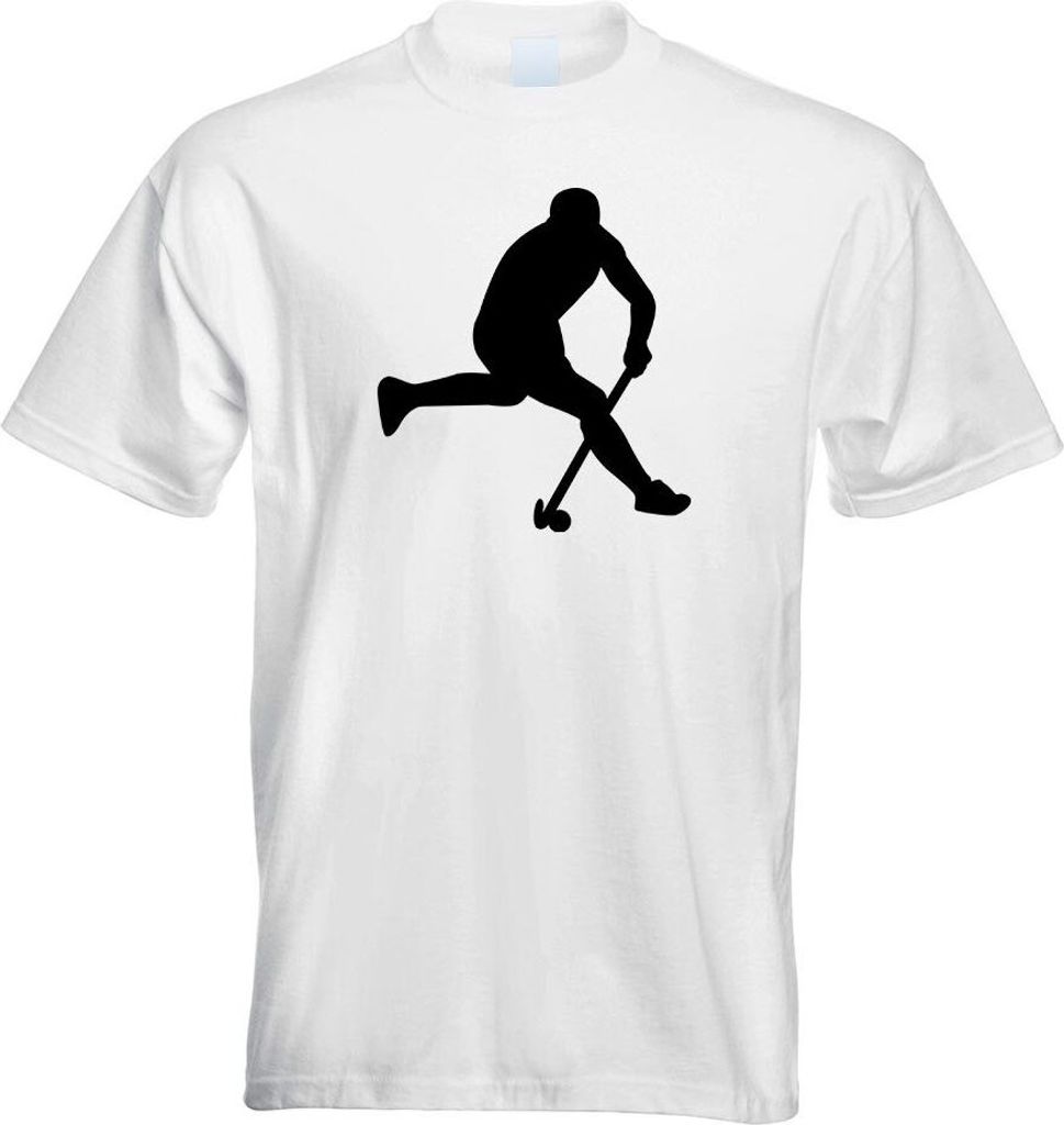 Kiwistar - T-Shirt - Weiss - Hockey Ball Sportler Figur Motiv Bedruckt Funshirt Design Print - mit Motiv Bedruckt - Funshirt Design - Sport - Freiz...
