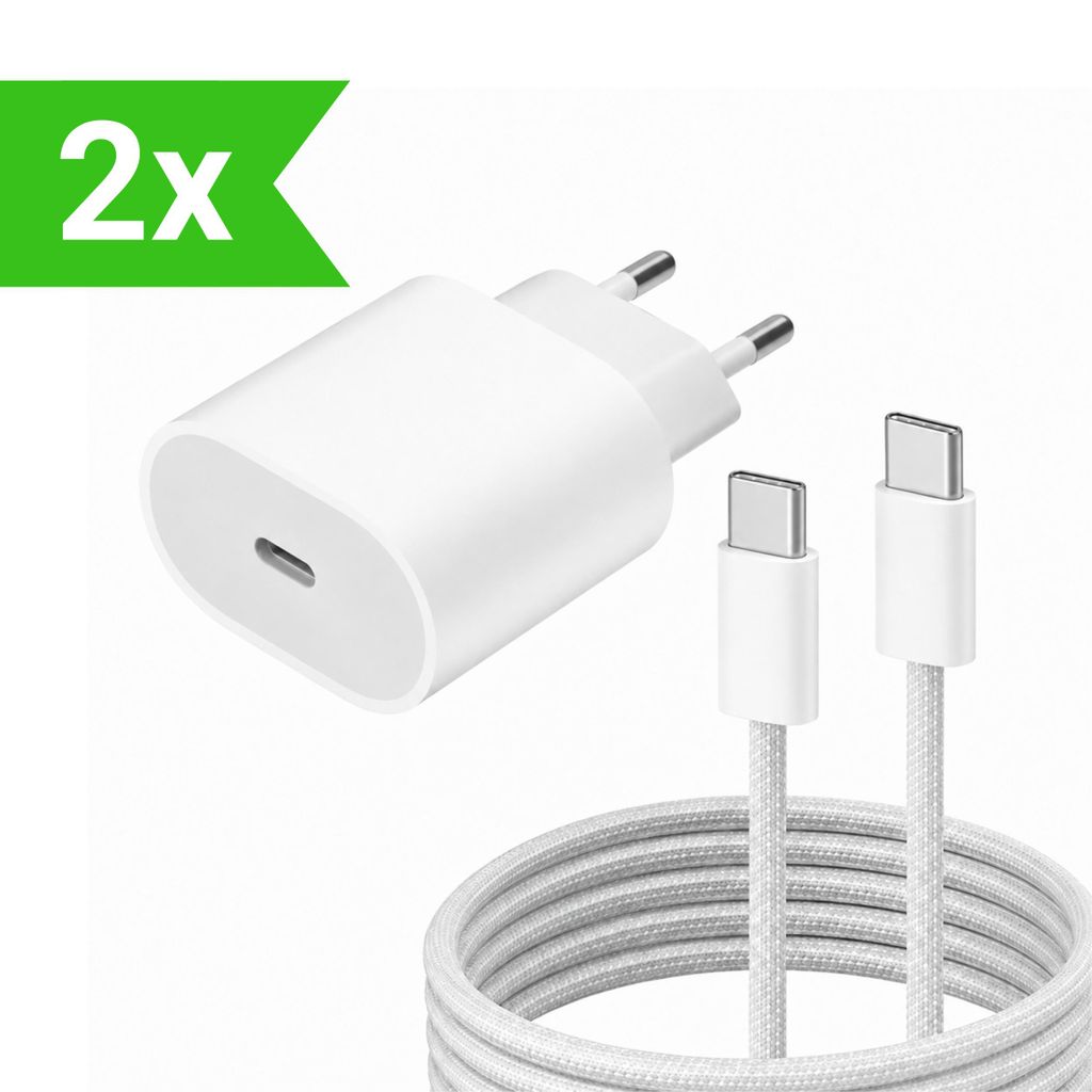 2x iPhone USB-C Ladegerät 20W Schnellladegerät mit USB-C Produktbild 
