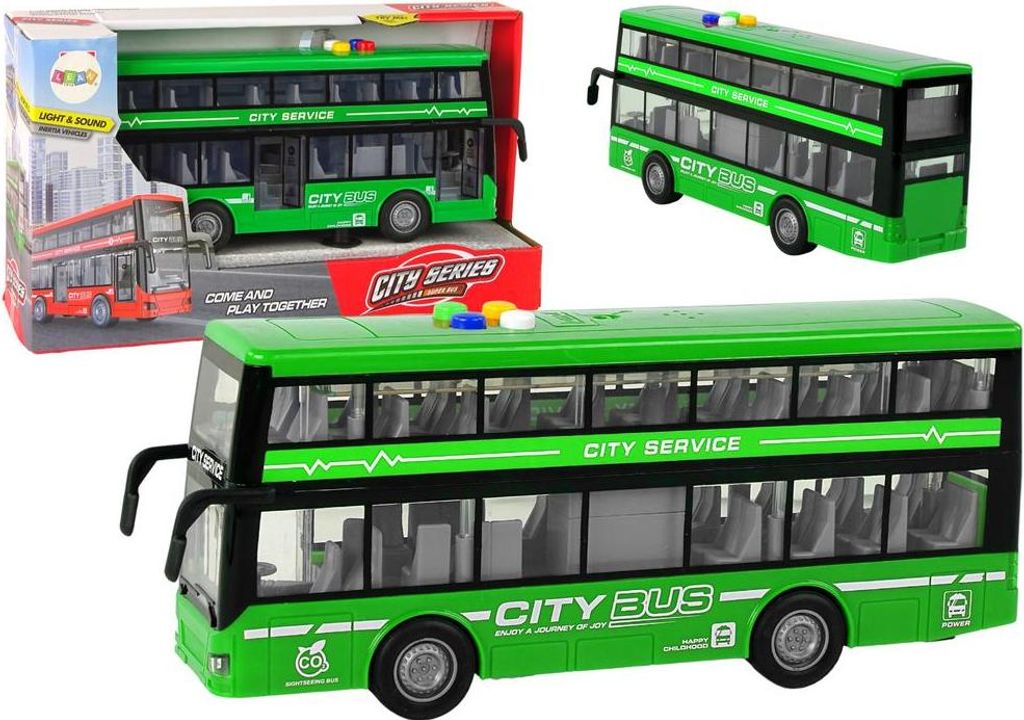 Autobus Piętrowy Na Baterie Światła Dźwięki Napęd Frykcyjny Produktbild 