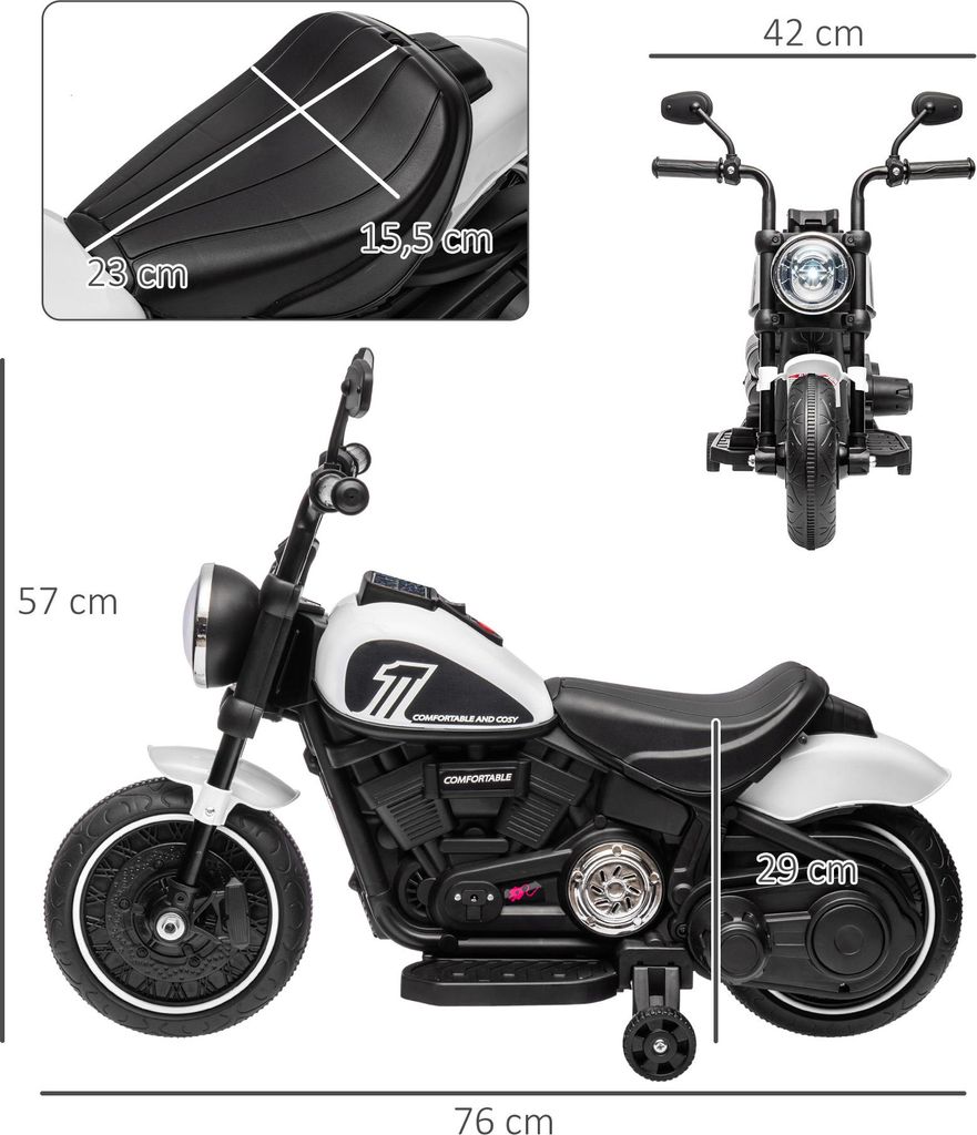 HOMCOM Kindermotorrad Kinder Elektro-Motorrad Produktbild 