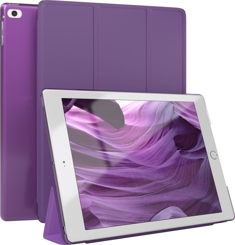 EAZY CASE Smartcase für Apple iPad 5 / 6 (2017/2018) / Air 1 / Air 6 Tabletcase Bookcover Smart Flipcase magnetisch Lila