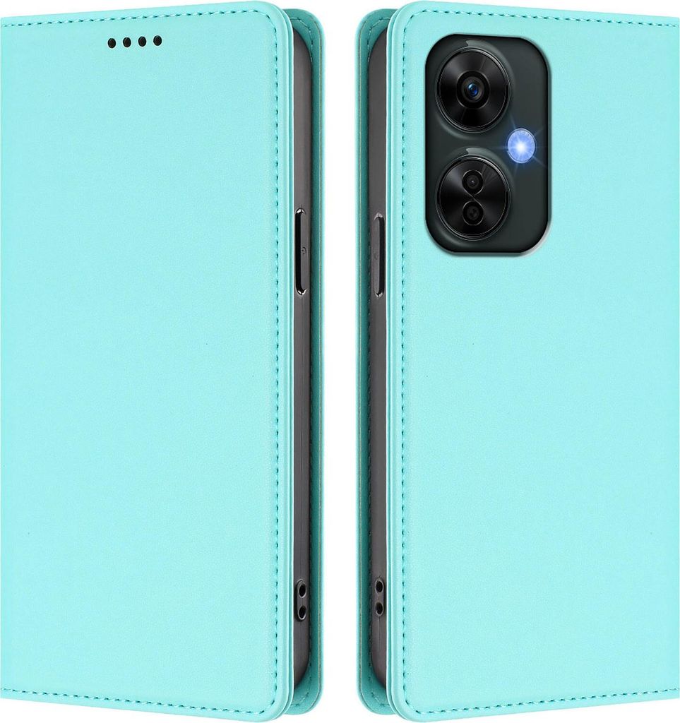 Handyhülle für OnePlus Nord N30 /Nord CE 3 Lite, Kunstleder Klapphülle Stoßfeste Magnetische Hülle mit Ständer Türkis
