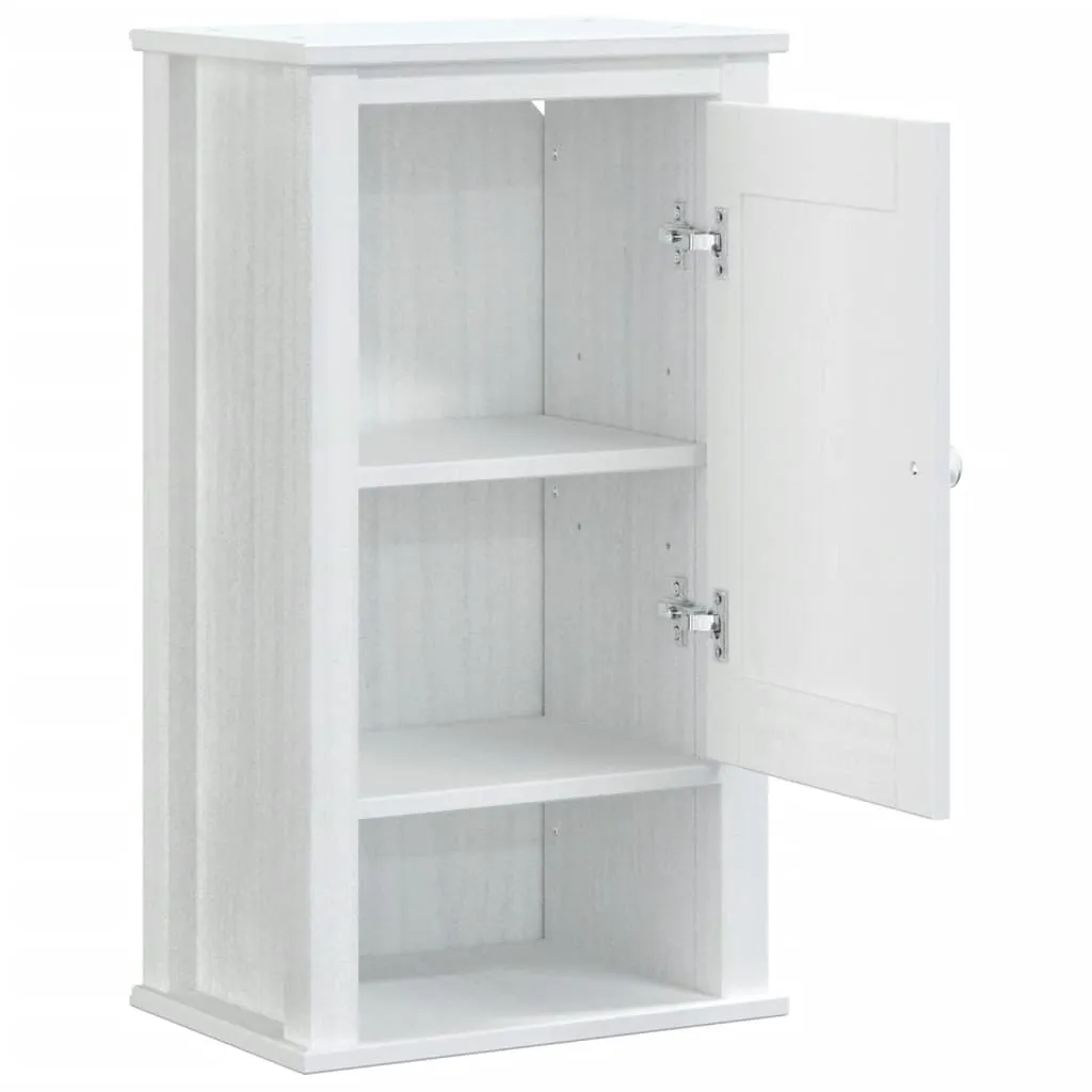Pensile Bagno Bianco BERG in Legno Pino Massello 40cm | Stile e Relax - 5