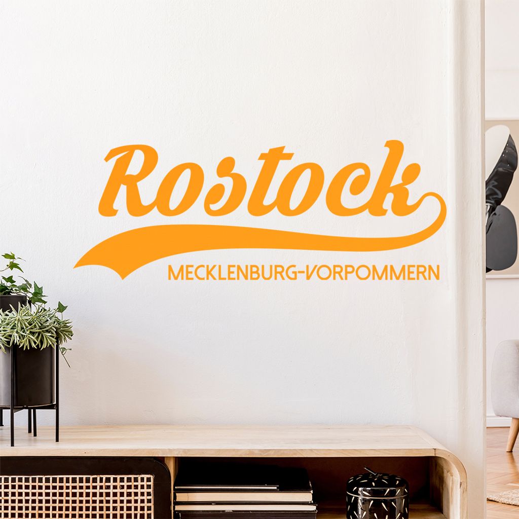 Rostock Mecklenburg-Vorpommern Wandtattoo Wandaufkleber Wall Sticker - Dekoration, Küche, Wohnzimmer, Schlafzimmer, Badezimmer