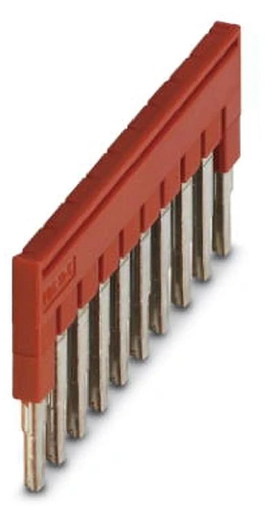 Phoenix Contact Steckbrücke, Rastermaß 5,2mm, Polzahl 10, Länge: 23mm, rot, 10 Stk.