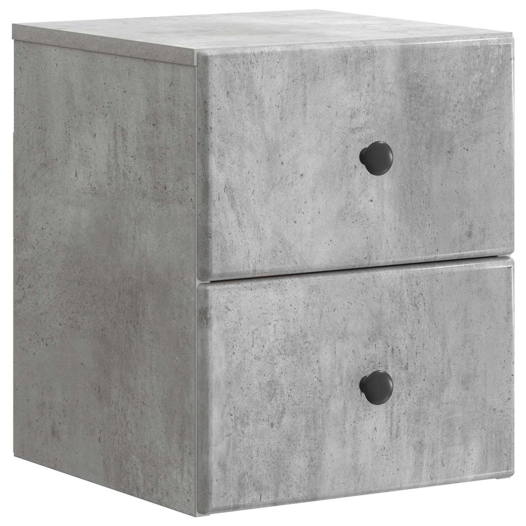 Wandmontierter Nachttisch Betongrau 34,5 x 33 x 40 cm
