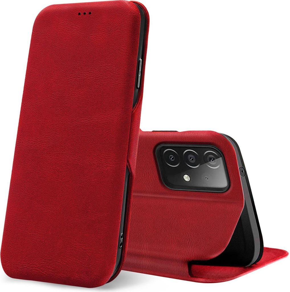 Conie Retro Klapp Tasche für Samsung Galaxy A53 5G Kartenfach Hülle Rundumschutz in Rot