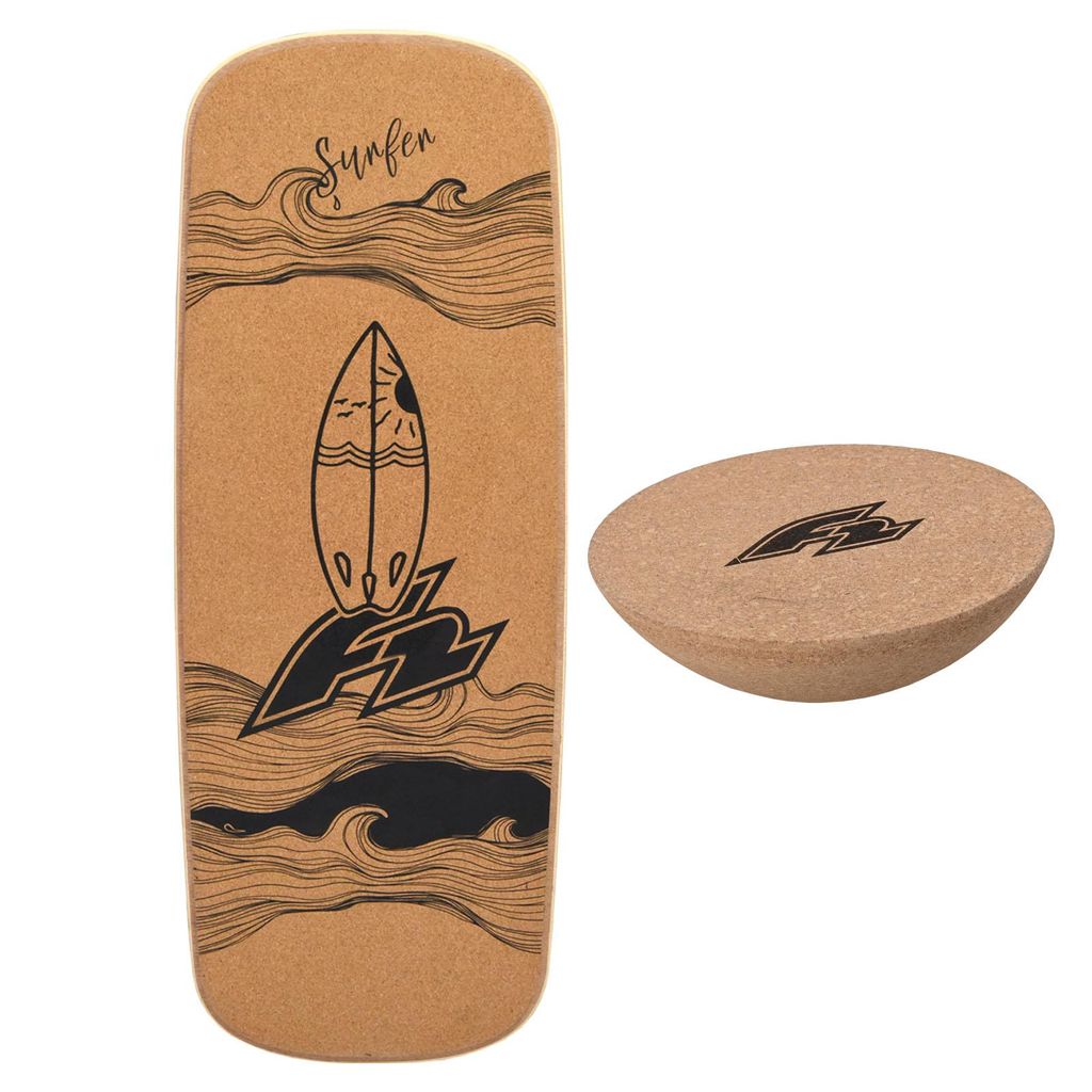 F2 Set Kork Balance Board Pill Flat Shape 80x30cm + Produktbild 