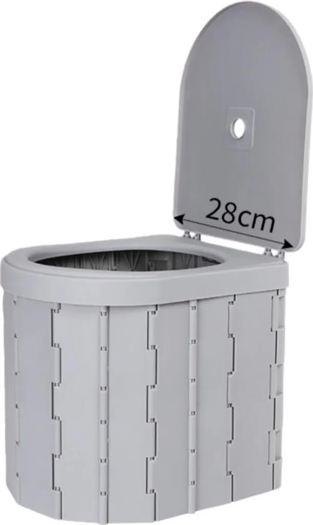 Toilette da Viaggio INF Pieghevole - WC Portatile Auto e Outdoor Grigio