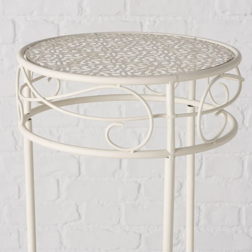 Table pour téléphone blanche en métal 70 cm - Support stable et robuste - 10