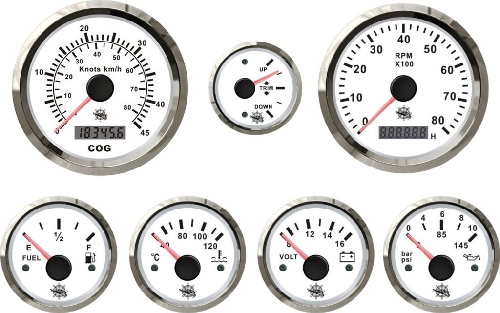 Instrumentensatz weiß Mercruiser/Volvo Penta Produktbild 