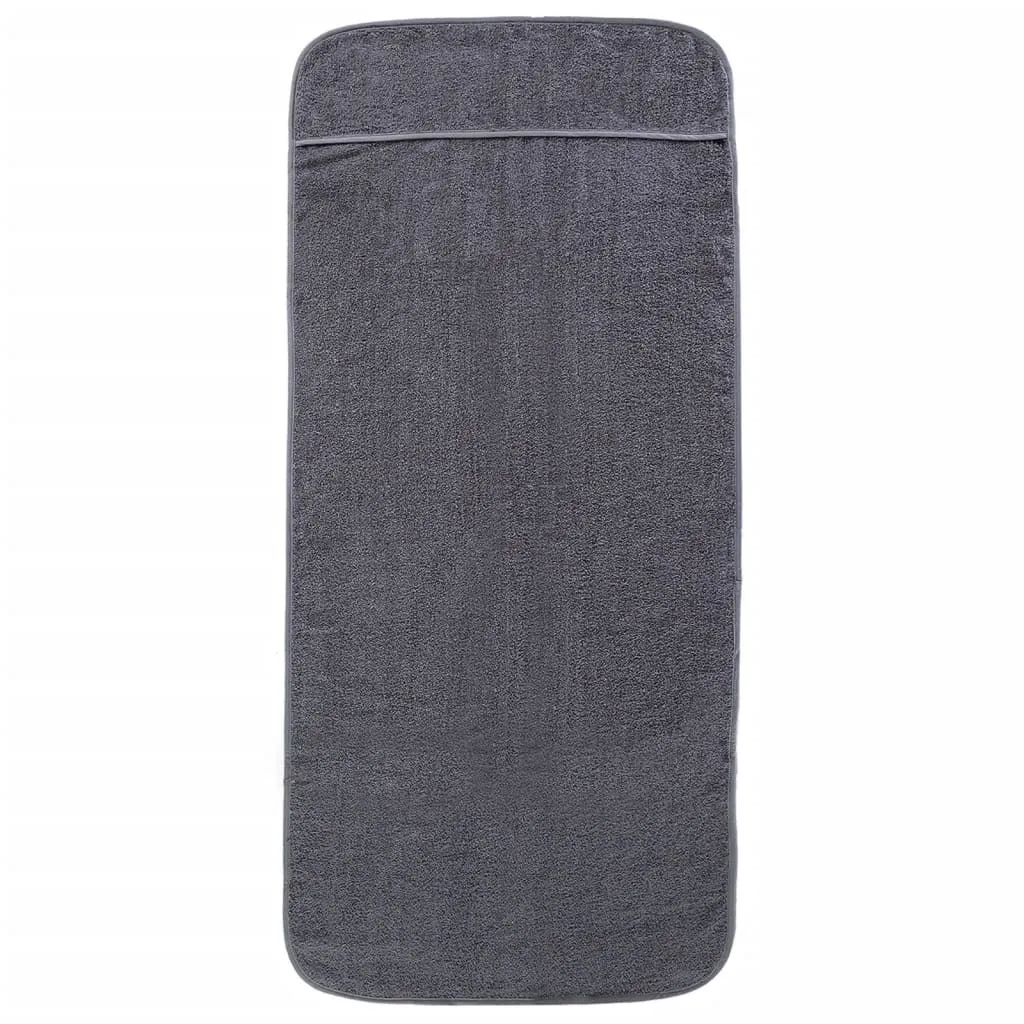 vidaXL Asciugamani da Spiaggia 2 pz Grigi 75x200 cm Tessuto 400 GSM