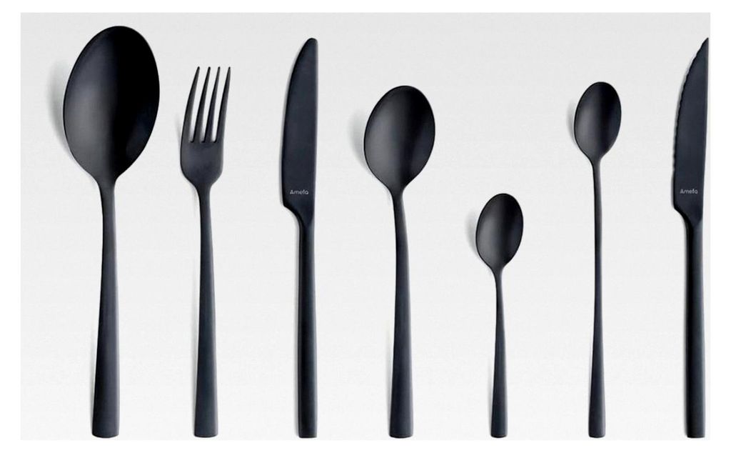 MANILLE Besteckset 42-teilig im Vintage-Stil, Essbesteck mit mattierter Oberfläche in Trendfarbe, Design und Funktion optimal kombiniert