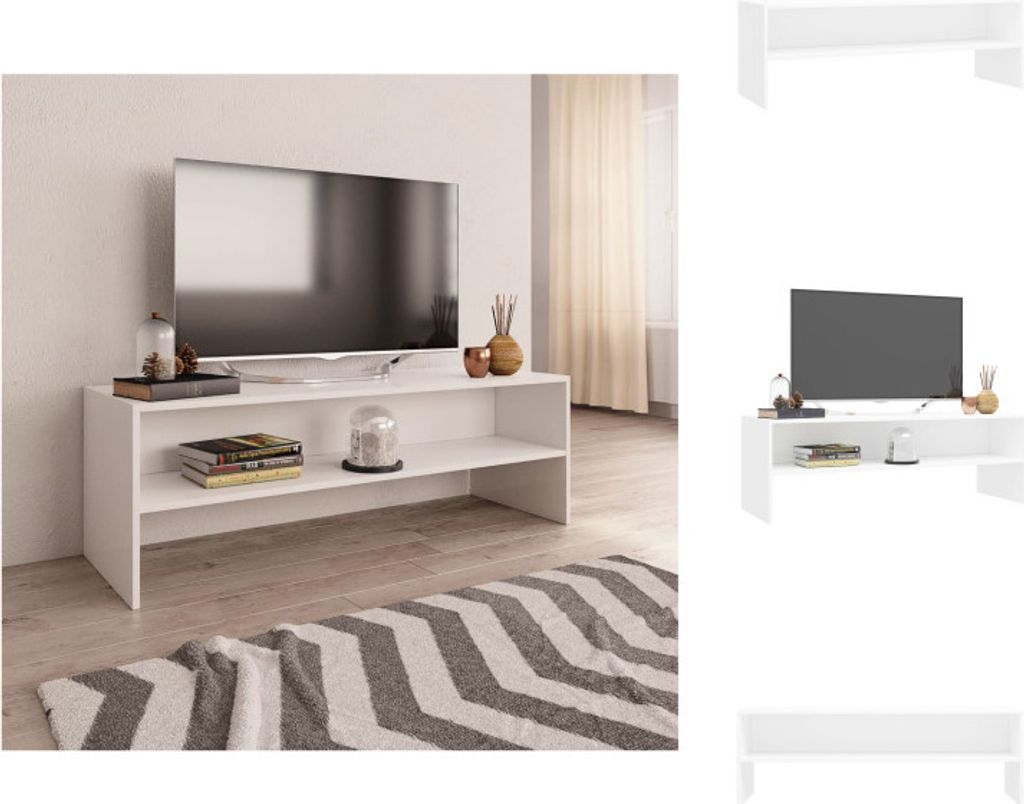vidaXL TV-Schrank Weiß 120x40x40 cm Holzwerkstoff - TV-Möbel