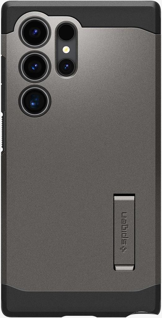 A close-up back view of a phone case with a kickstand.
