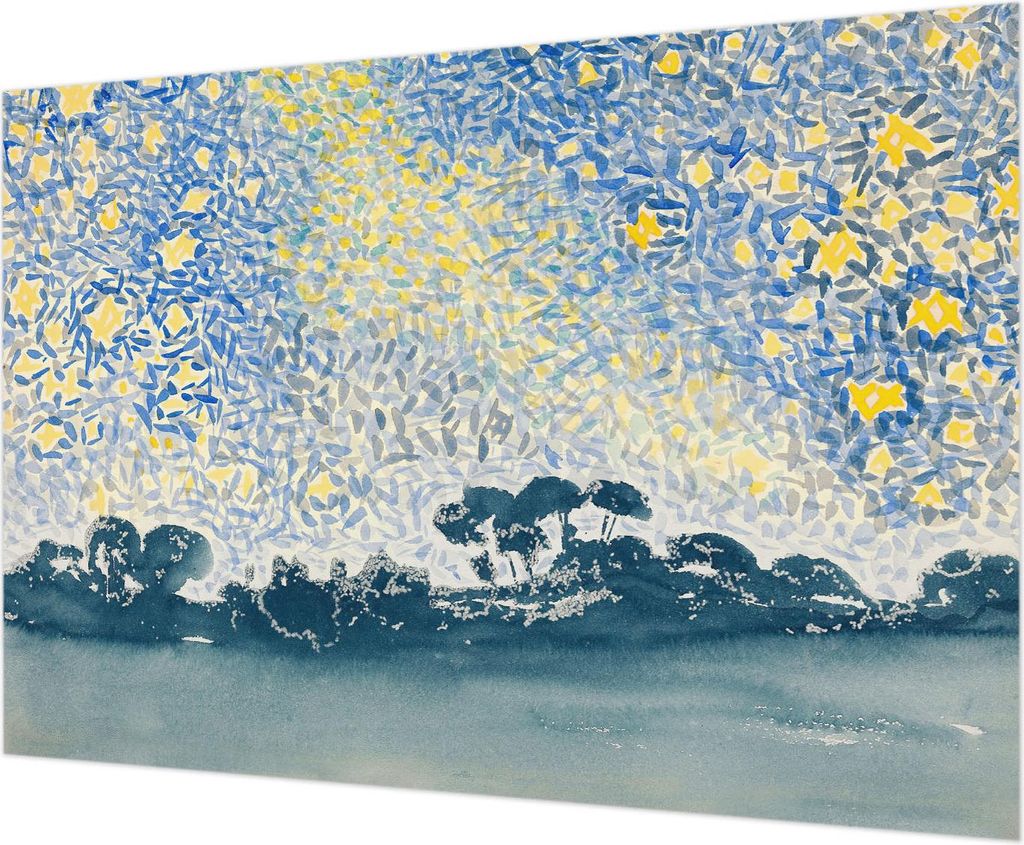Wandtapete - Dekorative Tapete für Wohnzimmer - Tapetenfolie für Wanddekoration - 208x146 cm - Sternabstraktion