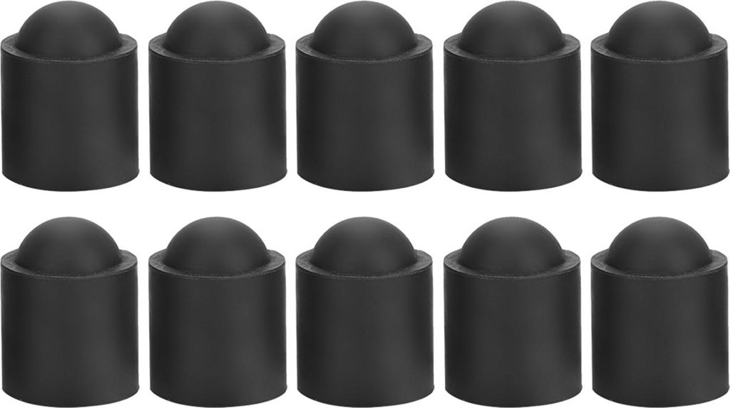 10 Stück Billardqueue-Spitzen-Gummikappen, Schutzkappen für Billardqueues (Schwarz)