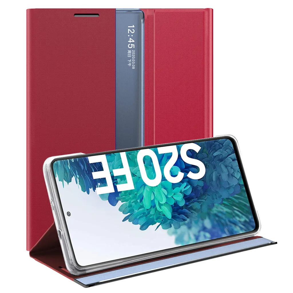 Cover Protettiva Samsung S20 FE Rosso: Finestra e Supporto Video
