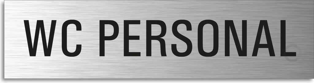 Türschild WC Personal Hinweisschild Textschild Aluminium Produktbild 