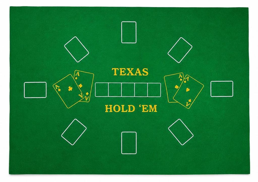 Pegasi Poker und Blackjack Spielmatte 2 in 1 Produktbild 