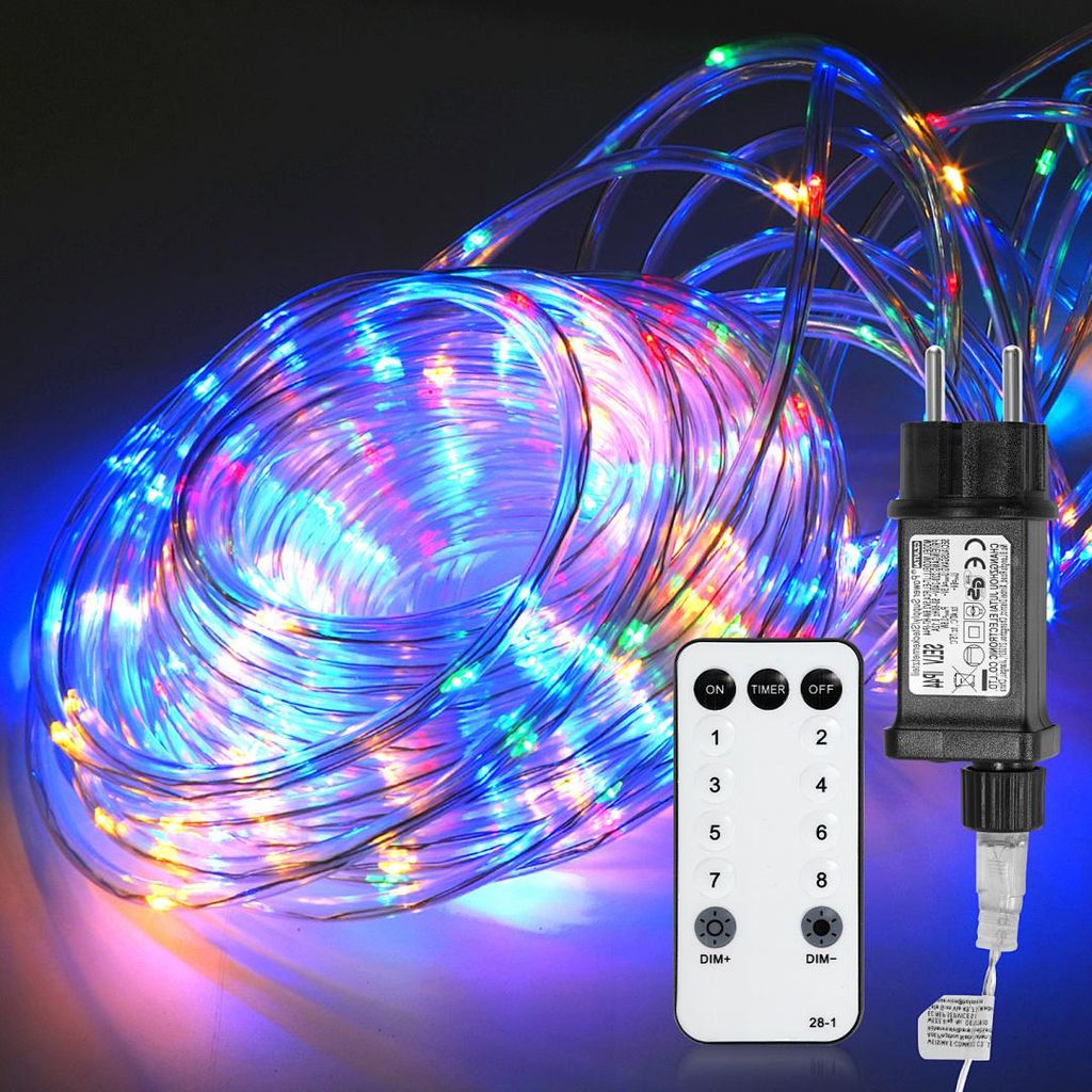 Peviasot 30m LED Lichtschlauch Innen,LED Schlauch,Partylicht Dekobeleuchtung Weihnachten,Mehrfarbig