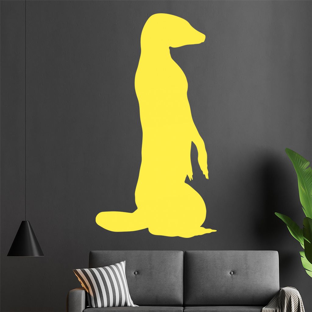 KIWISTAR Erdmännchen - Wüste Beobachten Sahara Wandtattoo in 6 Größen - Wandaufkleber Wall Sticker - Dekoration, Küche, Wohnzimmer, Schlafzimm...