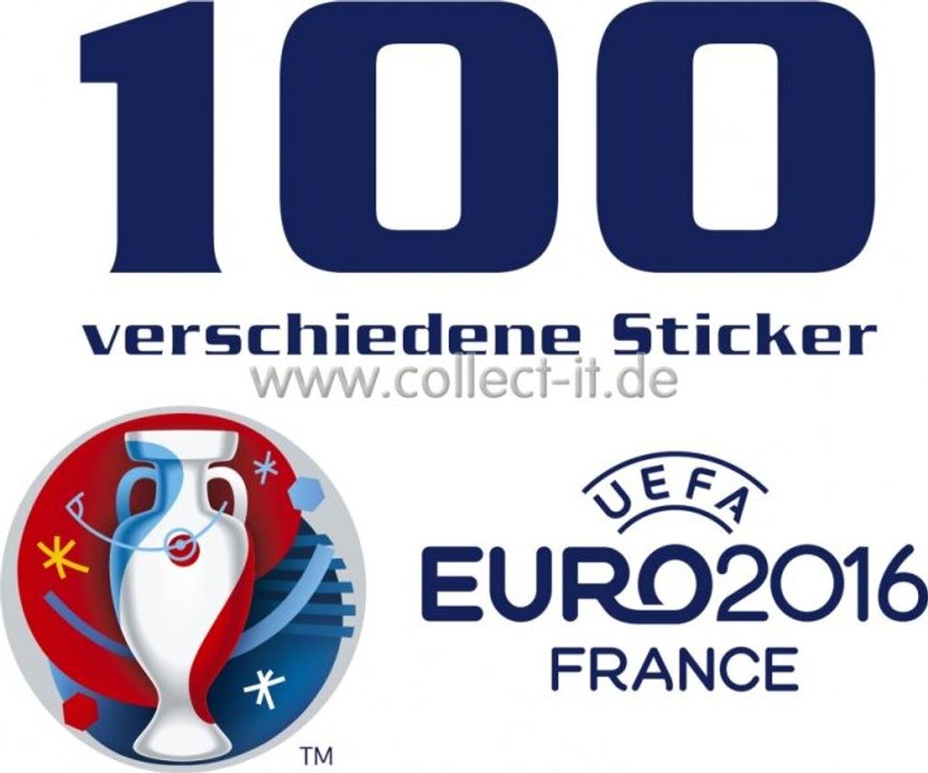 Panini EURO 2016 Francie - 100 různých samolepek (žádné Obrázek produktu 