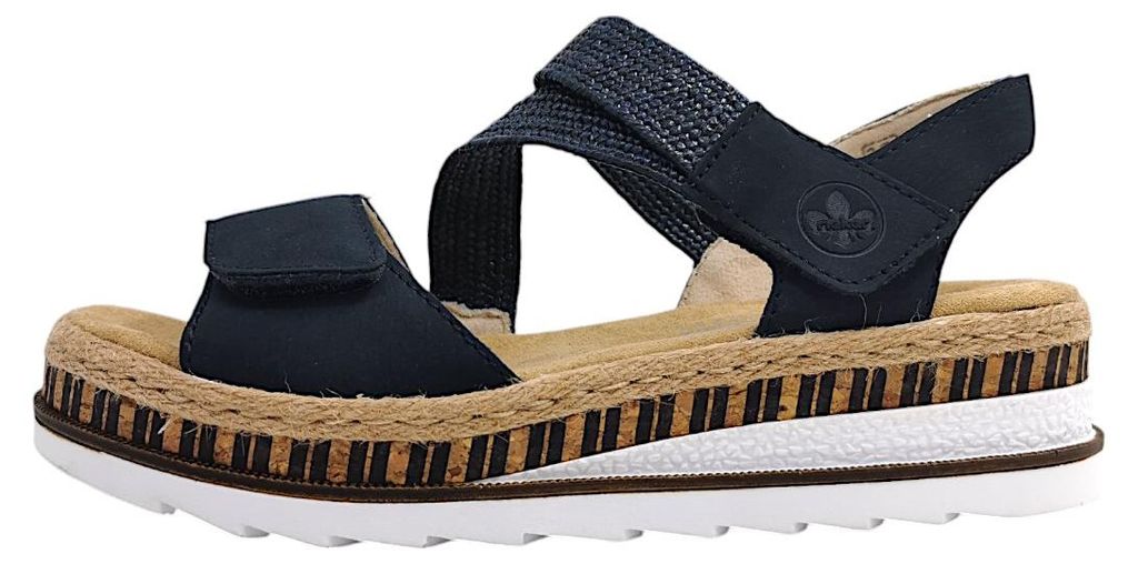 Sandales Rieker pour femmes, couleur bleue, modèle Image du produit 