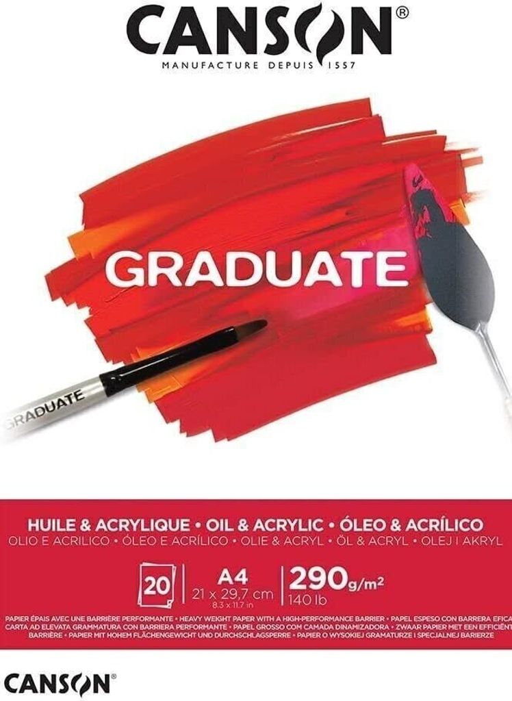 Canson Graduate, Umelecký papier, 290 g/m², 20 listy Obrázok produktu 