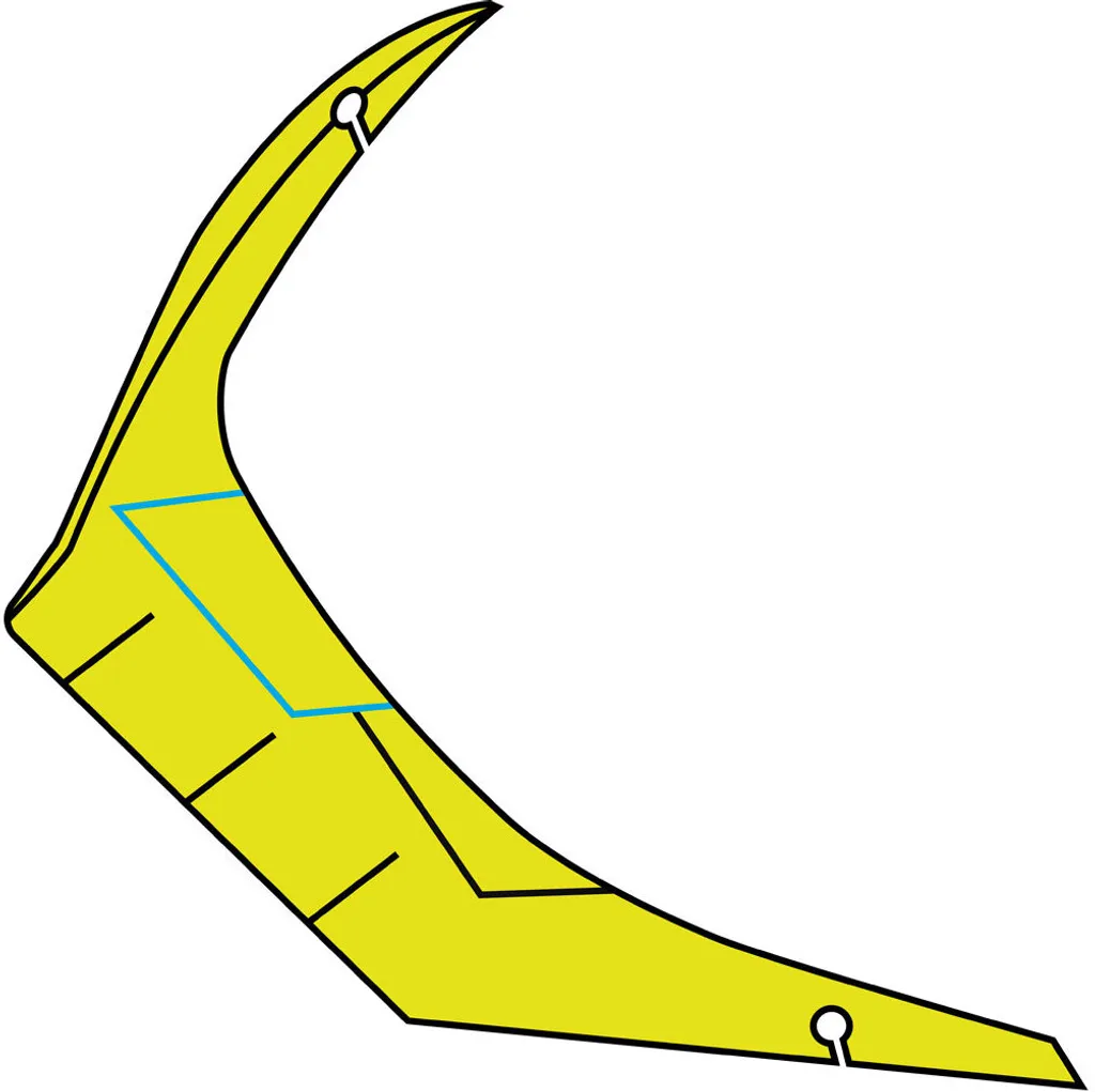 Spoiler Arrière pour Casque Airoh GP 550 S Challenge Bleu Jaune en Taille S