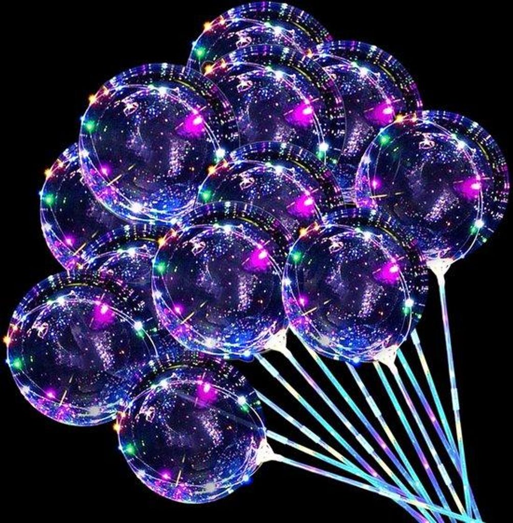 LED-Lichtballons - 10 Stück - 40 cm - transparent - mit Produktbild 