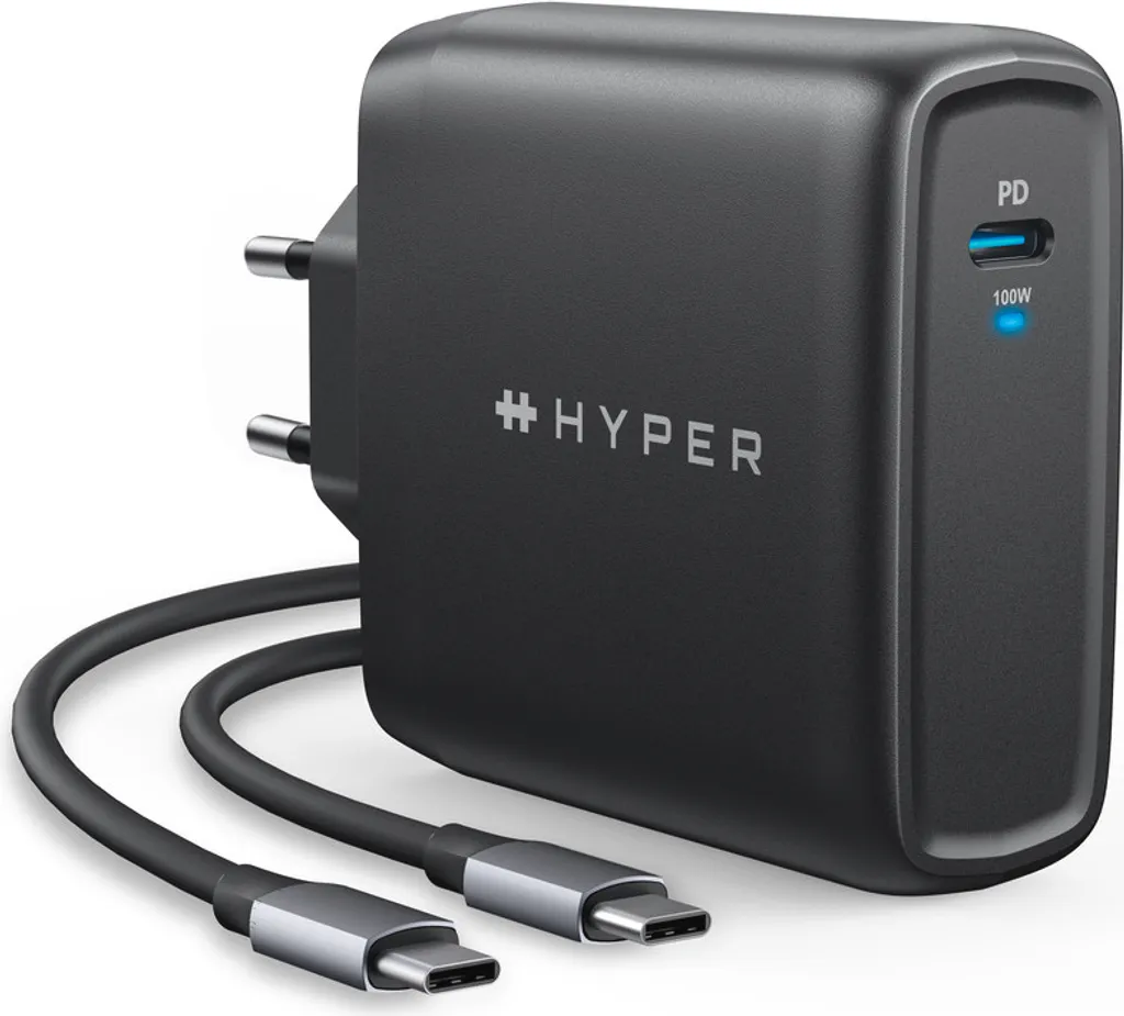 Chargeur Rapide 100W GaN HyperJuice HJG100EUZ Compact avec Prise Européenne