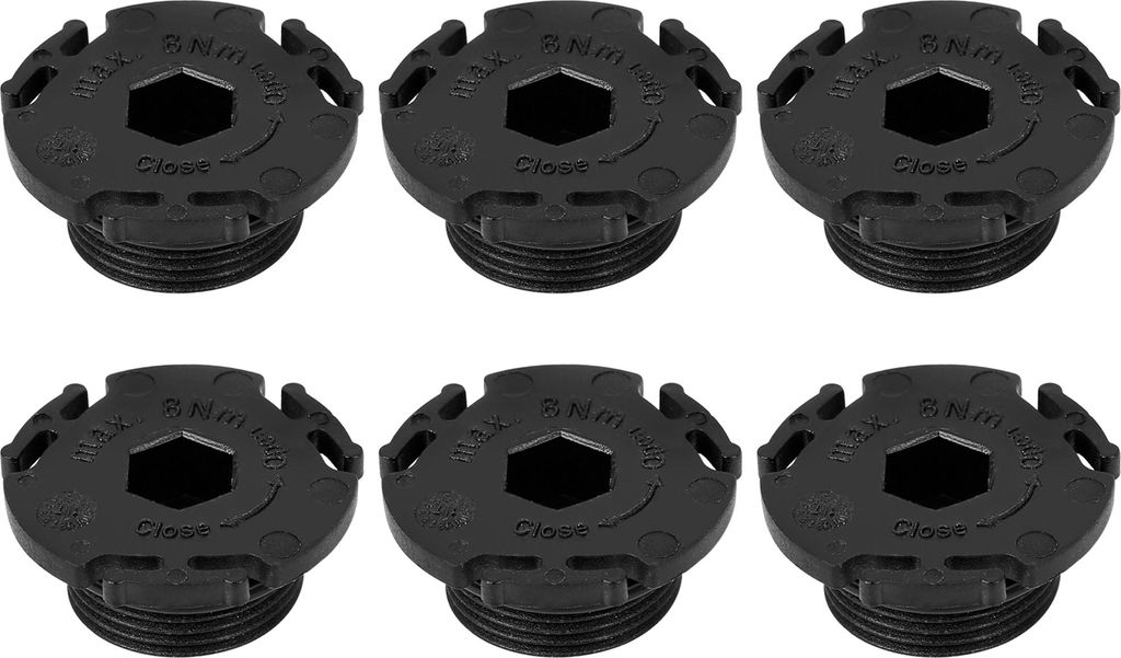 6Stk.11137605018 Ölablassschraube mit Dichtring ABS Motor Ölwanne Ablassschraube Schwarz für BMW 320i 2013–2015