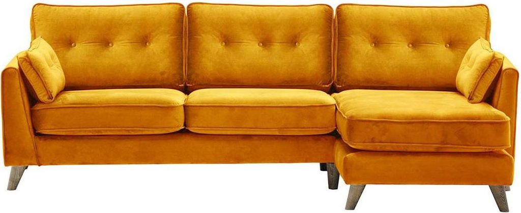 Rechtsseitiges Ecksofa Magnus-Velluto 8-wax black