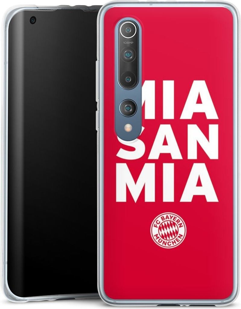 DeinDesign Handyhülle für Xiaomi Mi 10 Silikon Hülle Case Smartphone Schutzhülle FC Bayern München FCB Mia San Mia