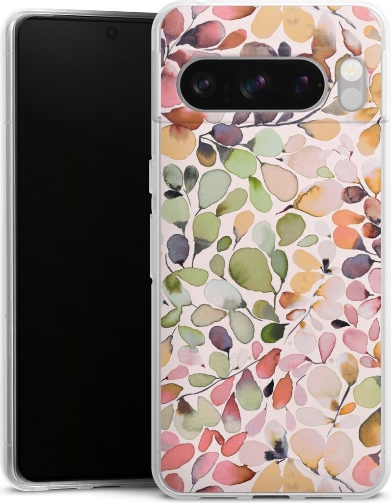 DeinDesign Handyhülle für Google Pixel 8 Pro Silikon Hülle Case Smartphone Schutzhülle Muster Pattern Eukalyptus