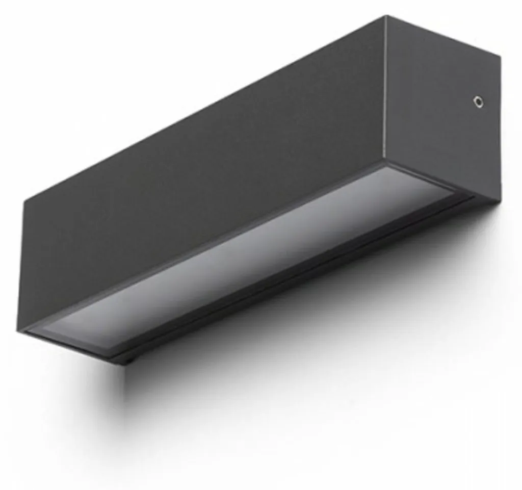 Applique CAMARGUE anthracite verre satiné 230V LED 6W IP65 3000K blanc chaud