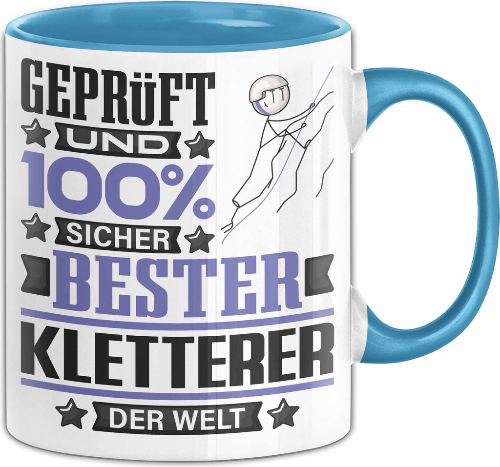 Kletterer Geschenk Lustiger Spruch für Kletterer Geschenkidee Bester Kletterer Der Welt (Blau)