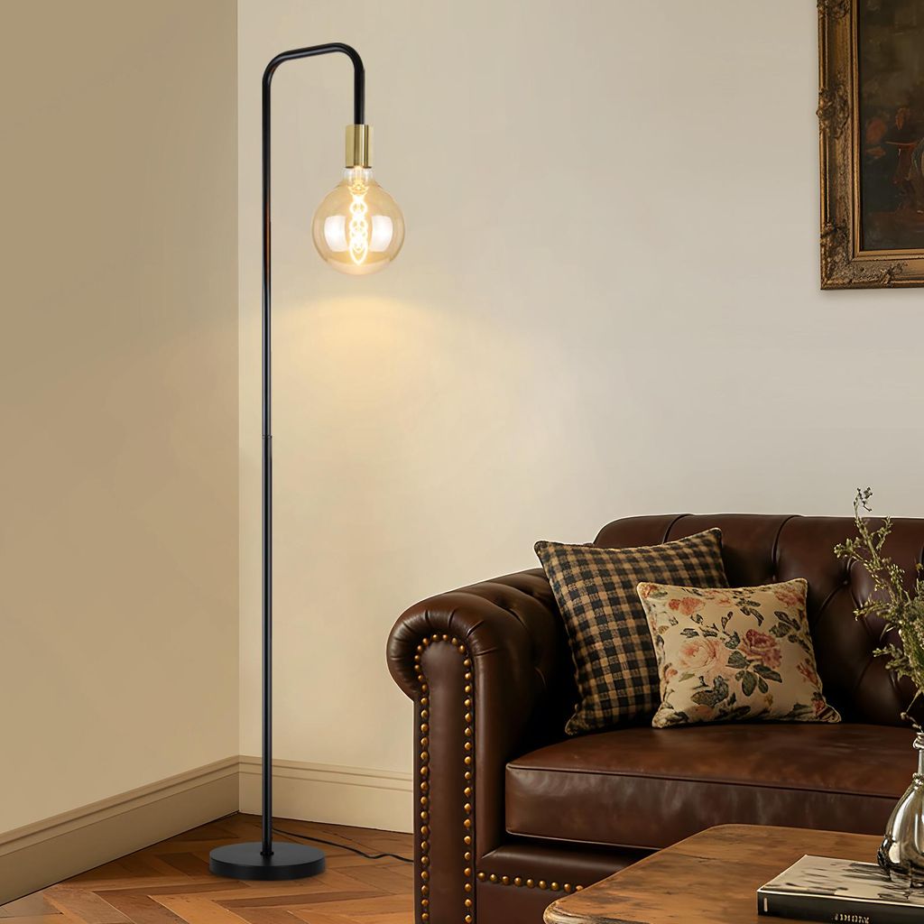 ZMH Noir Lampadaire Vintage - Rétro e27 Lampe de salon sur Image du produit 