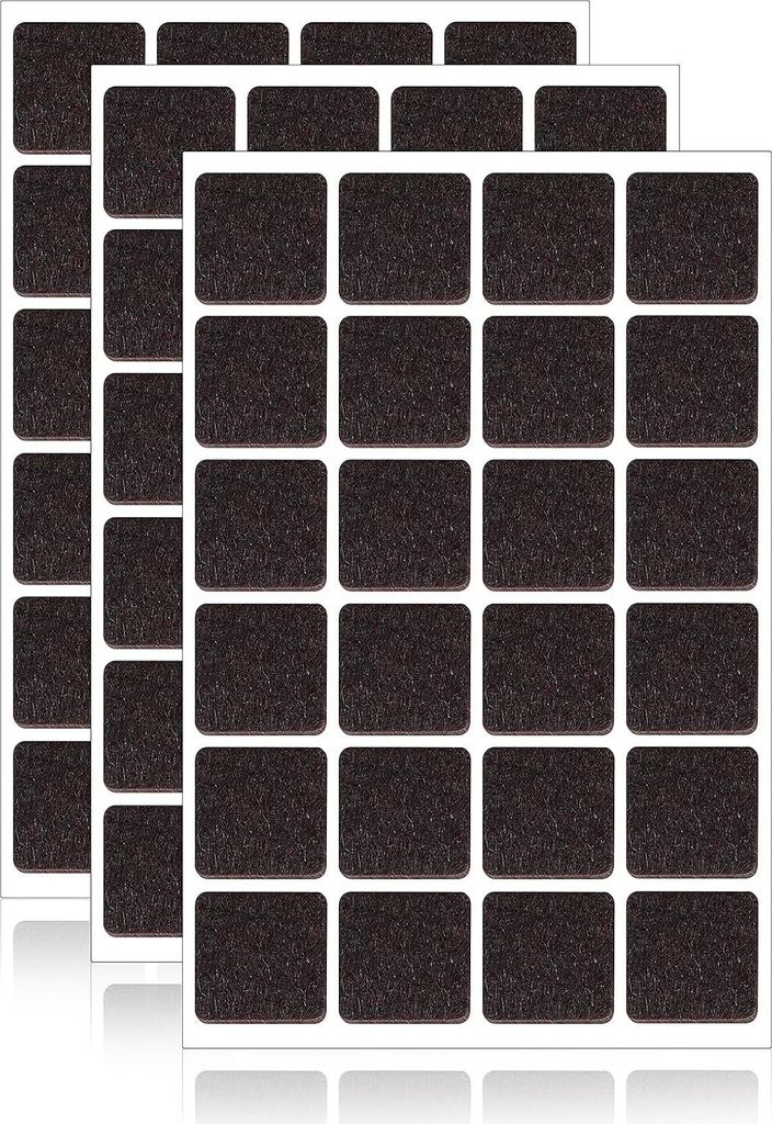 JIYIN 72 Filzgleiter, 22 mm Filzstopfen, selbstklebend, braun, 3 mm dicke Filzstopfen für Stühle, Möbelgleiter, Filzpolster, Fußbodenschutz und...