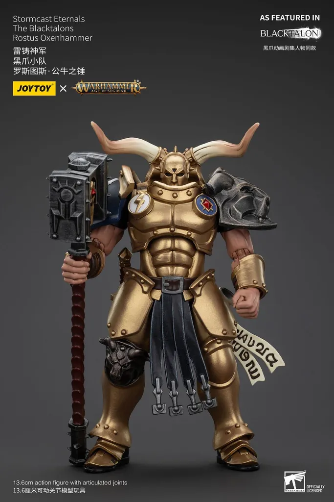 Décoration Gamer Warhammer - Figurine Stormcast Rostus Oxen 20 cm pro