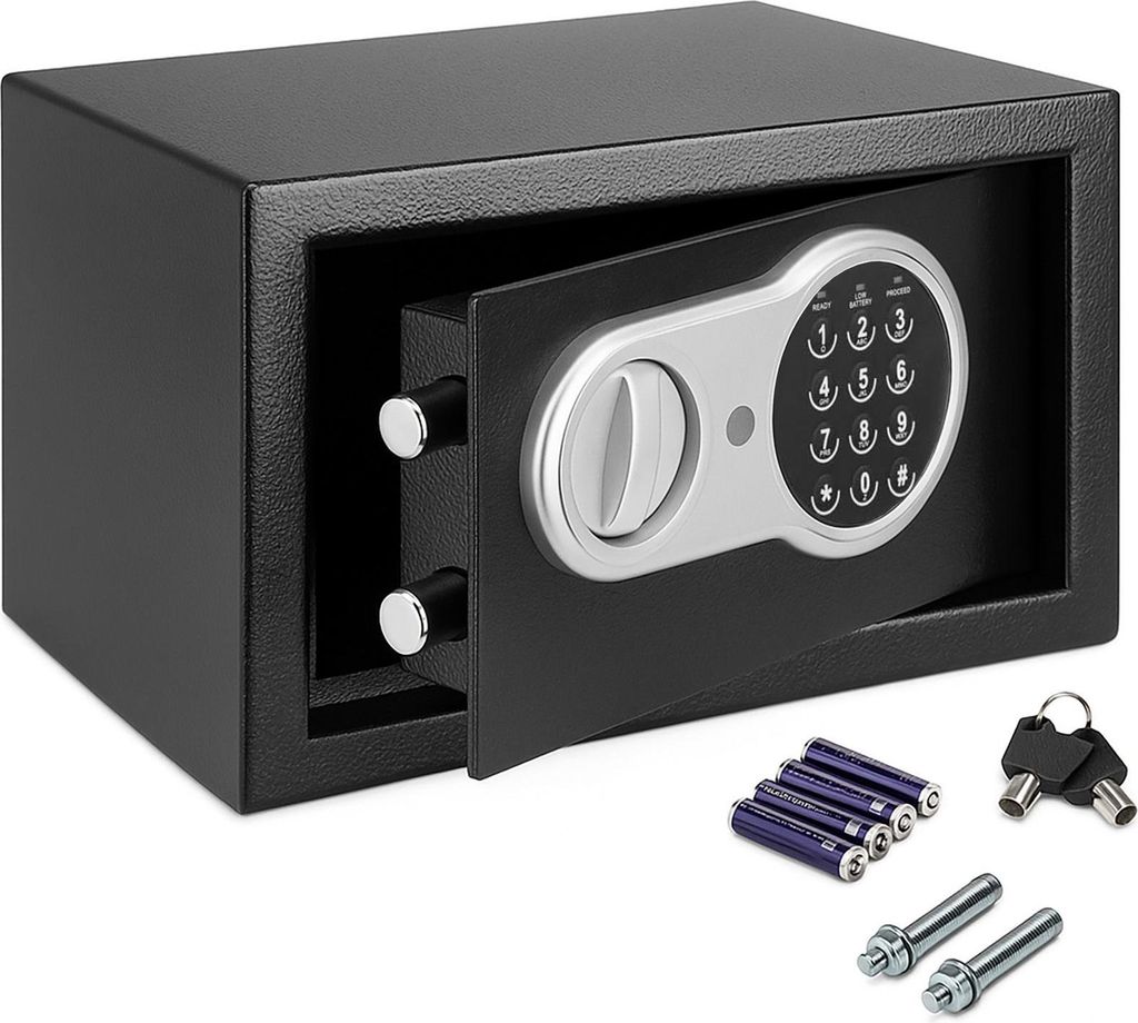 Safe Alarm Tresor für Zuhause 9L | Elektronischer Wandtresor mit Zahlenkombination | Digitaler Safe für Wertsachen | Stahlkonstruktion | Schwarz ...